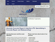 Tablet Screenshot of absoluteconcreterepair.com